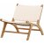 Rike loungestol - Cream PU/teak