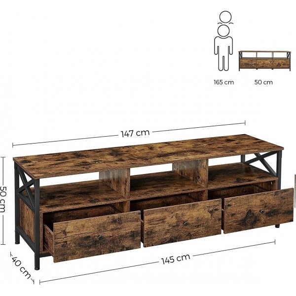 Banc multimdia Amos - Marron/noir