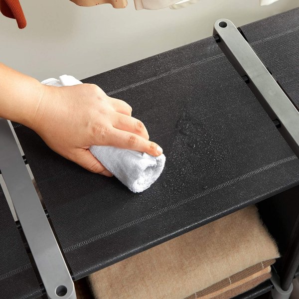 Kasper hylla 6 fack - Svart/grå Kasper hylla 6 fack - Svart/grå