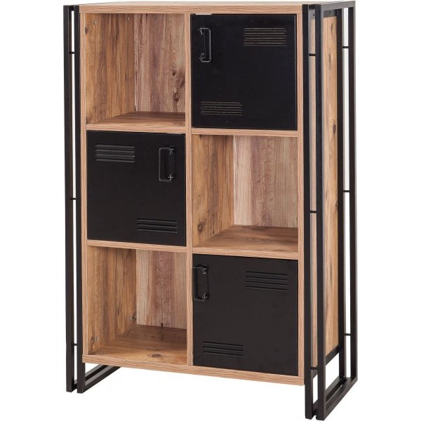 Cosmo Neva boekenkast - Grenen/zwart Cosmo Neva boekenkast - Grenen/zwart