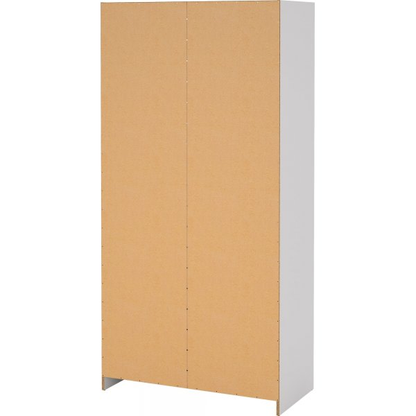 Armoire Sprint avec 2 portes et 3 tiroirs - Blanc Armoire Sprint avec 2 portes et 3 tiroirs - Blanc
