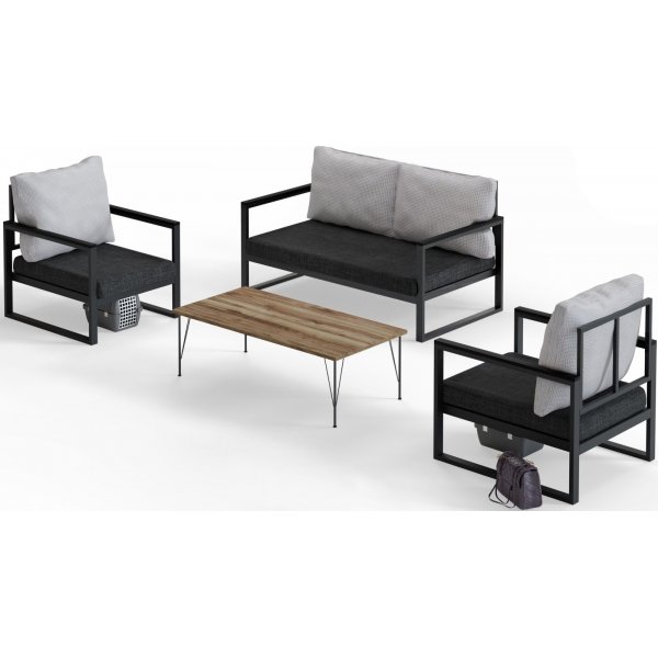Montreal loungegrupp - Antracit + Flckborttagare fr mbler