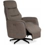 Comfort Saga (el) reclinerftlj med inbyggt fotstd - Grbeige ecolder