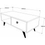 Vilamo soffbord 96 x 44,5 cm - Furu/vit