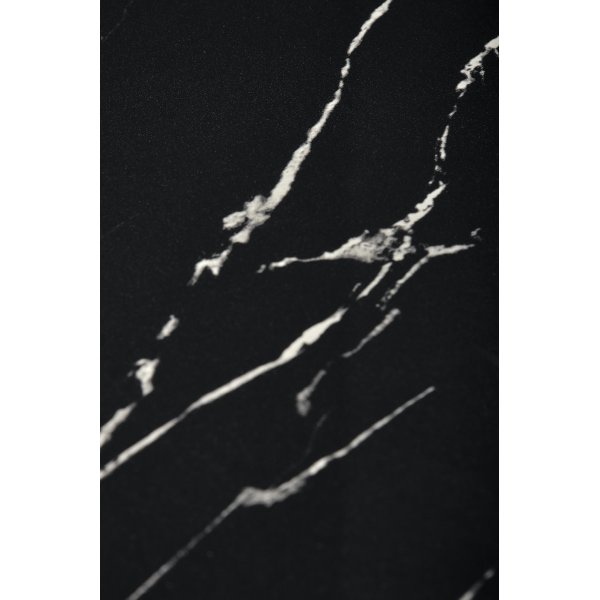 Molina eettafel 59 cm - Zwart marmer/zwart/goud