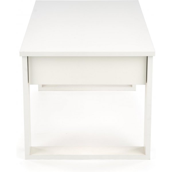 Table basse blanche avec tiroirs de rangement 110x60 cm