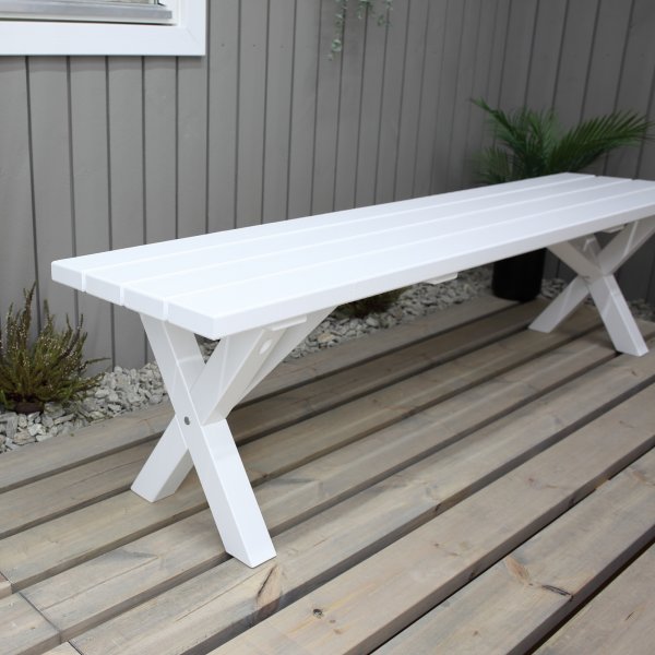 Scottsdale sittbänk 180 cm - Vit + Fläckborttagare för möbler Scottsdale sittbänk 180 cm - Vit + Fläckborttagare för möbler