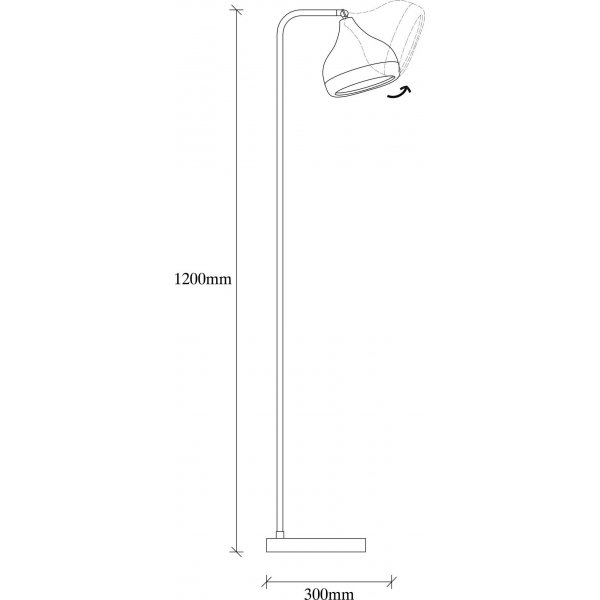 Yildo golvlampa - Vit/guld Yildo golvlampa - Vit/guld