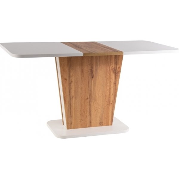 Calipso matbord 110-145 cm - Vit/ek