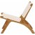 Rike loungestol - Cream PU/teak