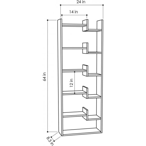 Oppa bokhylla - Mörk ek/antracit Oppa bokhylla - Mörk ek/antracit