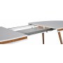 Hugo ovalt matbord - Vit/Ek - Ekben