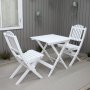 Wilma utegrupp bord 65 x 65 cm inkl 2 st Visby stolar - Vit Wilma utegrupp bord 65 x 65 cm inkl 2 st Visby stolar - Vit