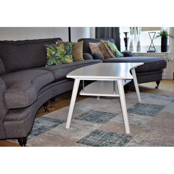 Louise ovalt soffbord (Bgformat) 130 x 70 cm - Vit