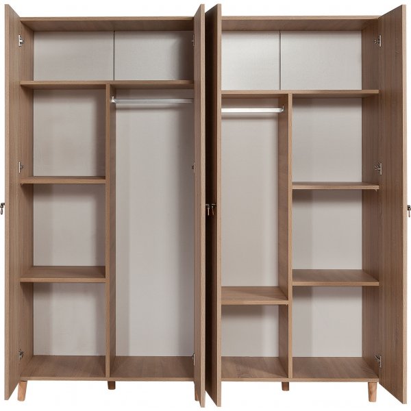 Armoire Imaj - Chne Sonoma/rouge