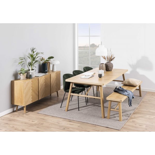 Table  manger Galway 200 cm - Chne/noir