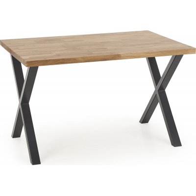 Gambon matbord med kryssben 120x78 cm - Ek/svart
