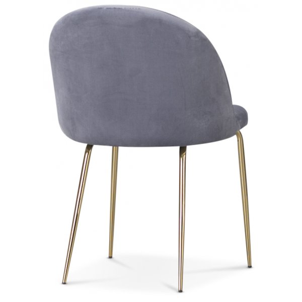 Tiffany velvet stol - Gr�/M�ssing