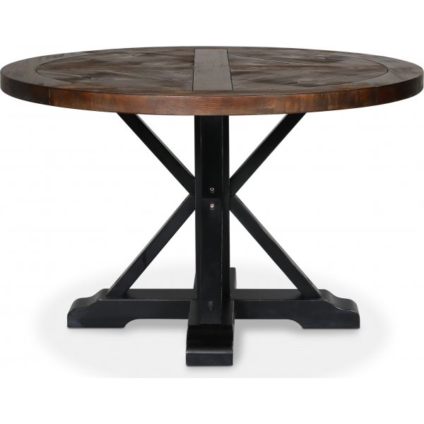 Tuva runt matbord 120 cm - Brun / Svart