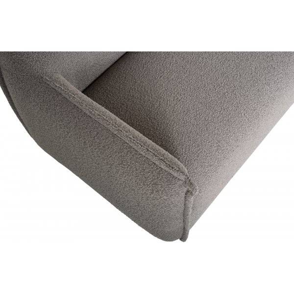 Soffa 3-sits i mörkbeige bouclè - Jupiter Soffa 3-sits i mörkbeige bouclè - Jupiter