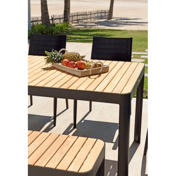 Portals eetgroep 8 - Zwart/teak Portals eetgroep 8 - Zwart/teak