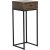 Table de chevet Regal - Placage chne laqu marron/noir