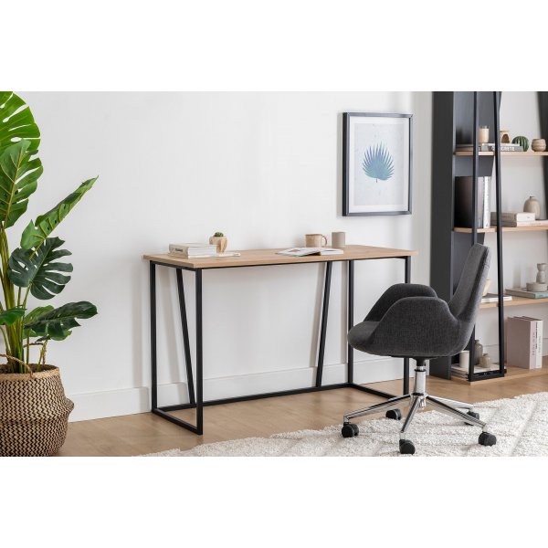 Bureau Lissa 120 x 50 cm - Chêne saphir/noir Bureau Lissa 120 x 50 cm - Chêne saphir/noir