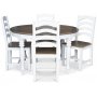 Paris runt matbord 128 cm diameter - Vit/Brunbets