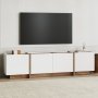 TV-b�nk Lorensa 180 cm - Vit/Atlantic Pine