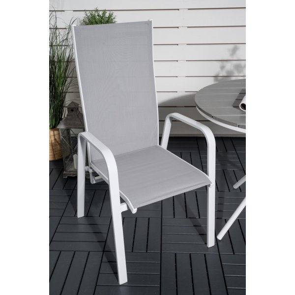 Parma utematgrupp med 2 st Copacabana stolar - Grå/Vit Parma utematgrupp med 2 st Copacabana stolar - Grå/Vit