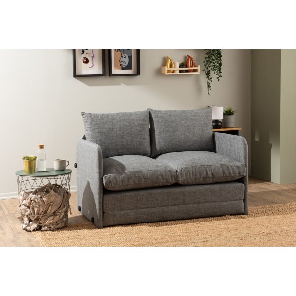 Canapé convertible 2 places Saga - Gris clair Canapé convertible 2 places Saga - Gris clair
