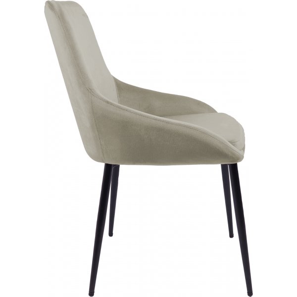 Chaise en velours beige - Théo Chaise en velours beige - Théo