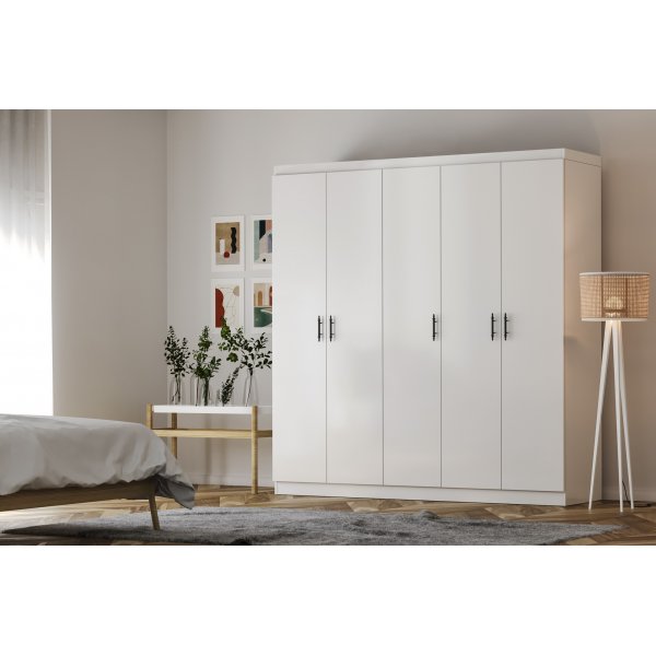 Armoire Lavinia 175 x 50 x 210 cm - Blanc