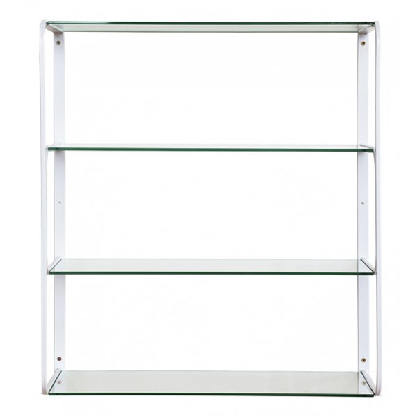 Ellen vgghylla - Vit/Glas