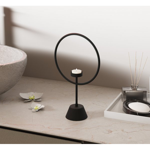 Bougeoir Cairos - Noir Bougeoir Cairos - Noir