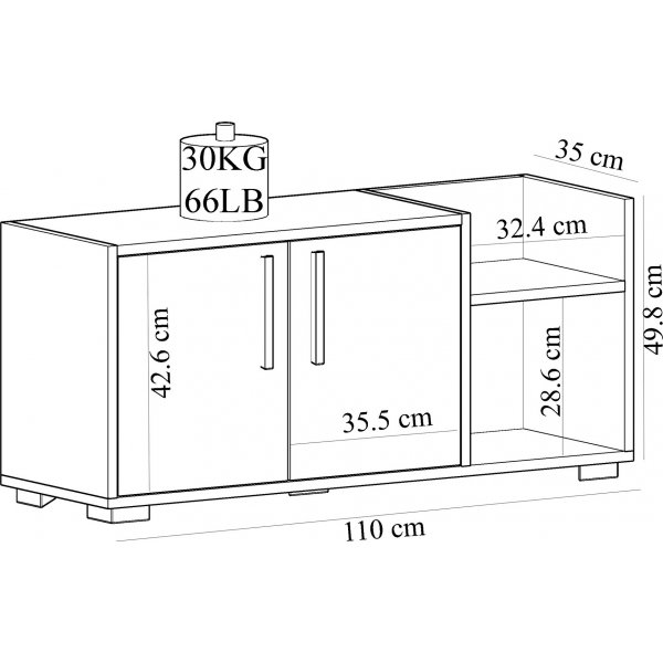 Susanne schoenenkast - Walnoot Susanne schoenenkast - Walnoot