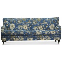 Savoy 3-sits soffa med blommigt tyg - Havanna Blå Savoy 3-sits soffa med blommigt tyg - Havanna Blå