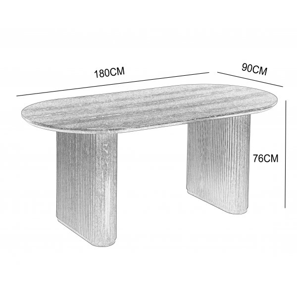 Callum matbord 180x90 cm - Ek foliering Callum matbord 180x90 cm - Ek foliering