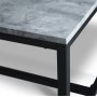 Texas matgrupp med 6 st Texas matstolar Svart PU + Texas matbord betong 180x90 cm