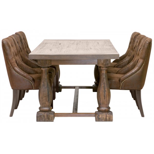 Matgrupp: Lamier matbord + 6 st Tuva europa stolar - mocca Matgrupp: Lamier matbord + 6 st Tuva europa stolar - mocca