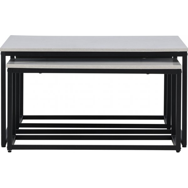 Solna soffbord 80/38 x 80/73 cm - Grå/svart Solna soffbord 80/38 x 80/73 cm - Grå/svart