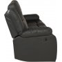 Mozart 3-sits Reclinersoffa - Svart PU