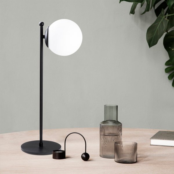 Fas lampe de table opale - Noir Fas lampe de table opale - Noir