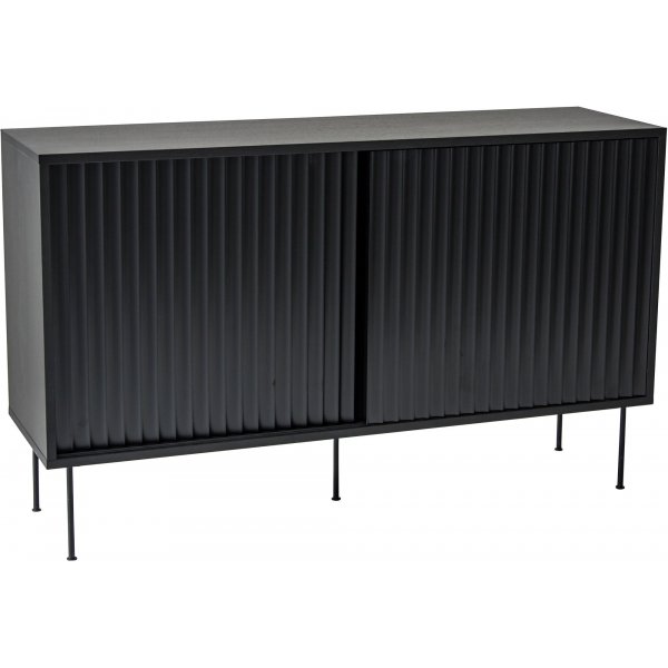 Yumi svart sideboard med skjutdrrar 132 cm