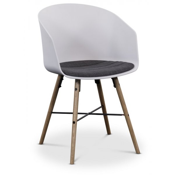 Rosvik matgrupp Runt bord vit/ek med 4 st Moon stolar Rosvik matgrupp Runt bord vit/ek med 4 st Moon stolar