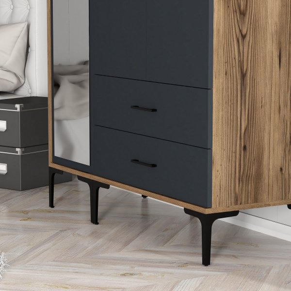 Kumsal garderob 8 Valnt/antracit