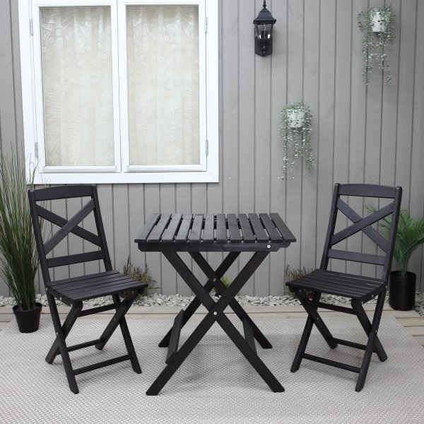 Chaise pliante Wilma - Noir Chaise pliante Wilma - Noir