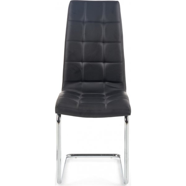 Chaise Ellinor - Noir (PU) / chrome Chaise Ellinor - Noir (PU) / chrome