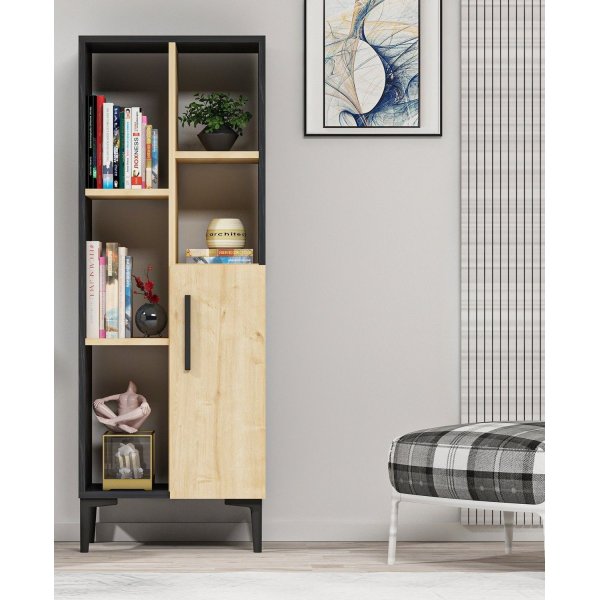 Cabinet Ephesus - Saphir/chêne/noir Cabinet Ephesus - Saphir/chêne/noir