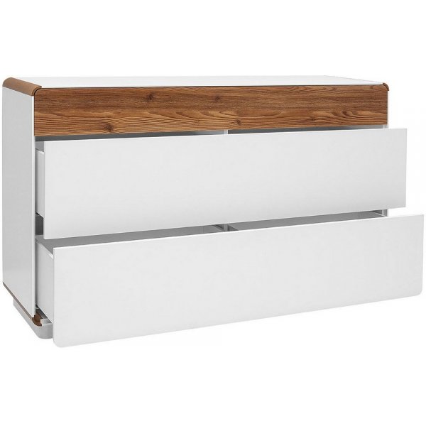 Livia byrå - Vit/Glas/Trä Livia byrå - Vit/Glas/Trä